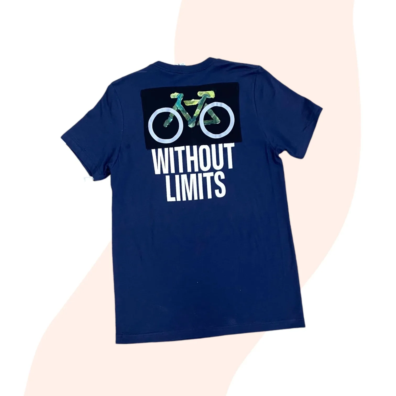 Painted Tee #31 - Navy / Green - Size M (Mens)