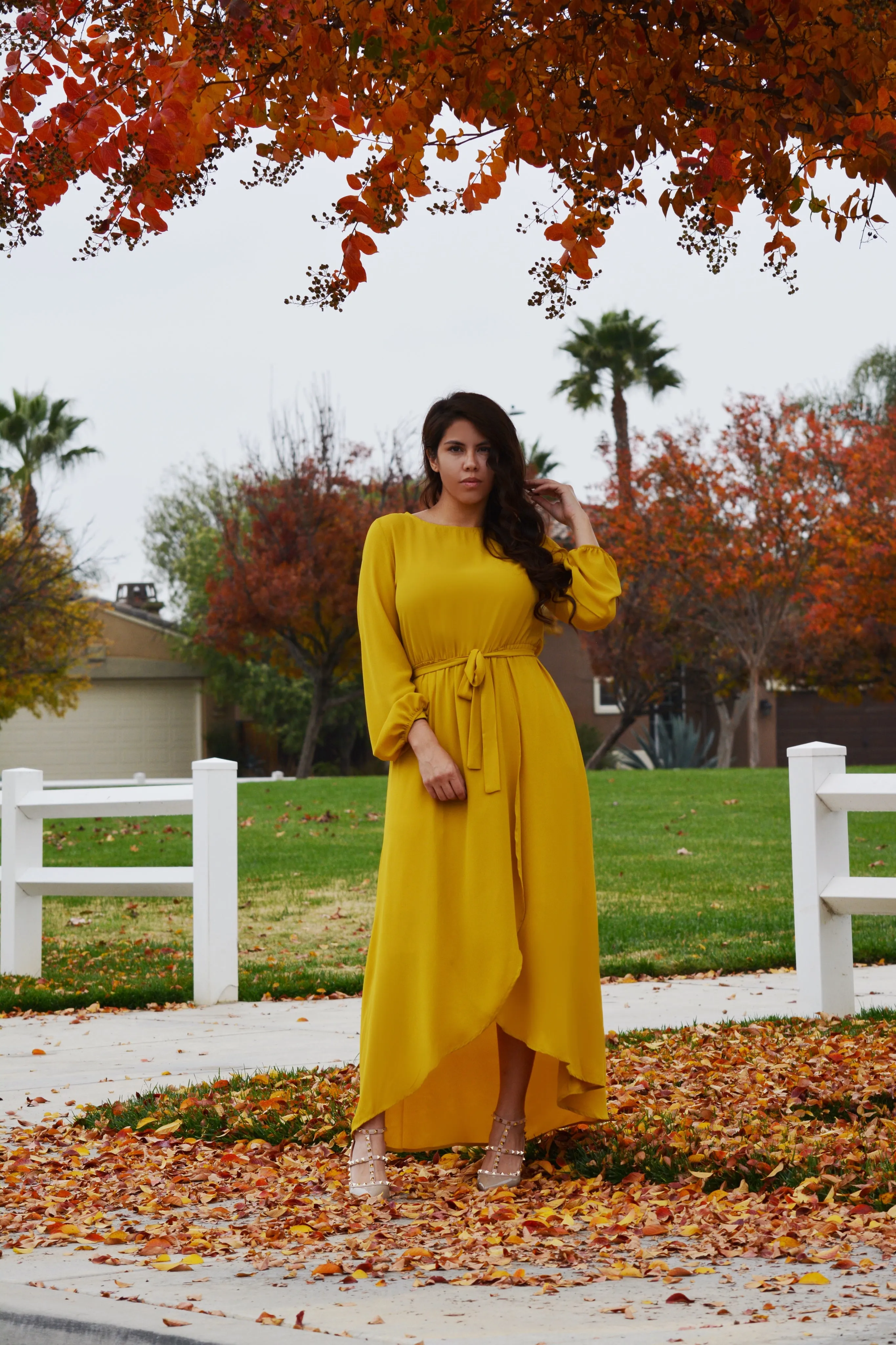Paris Mustard Yellow Maxi Dress