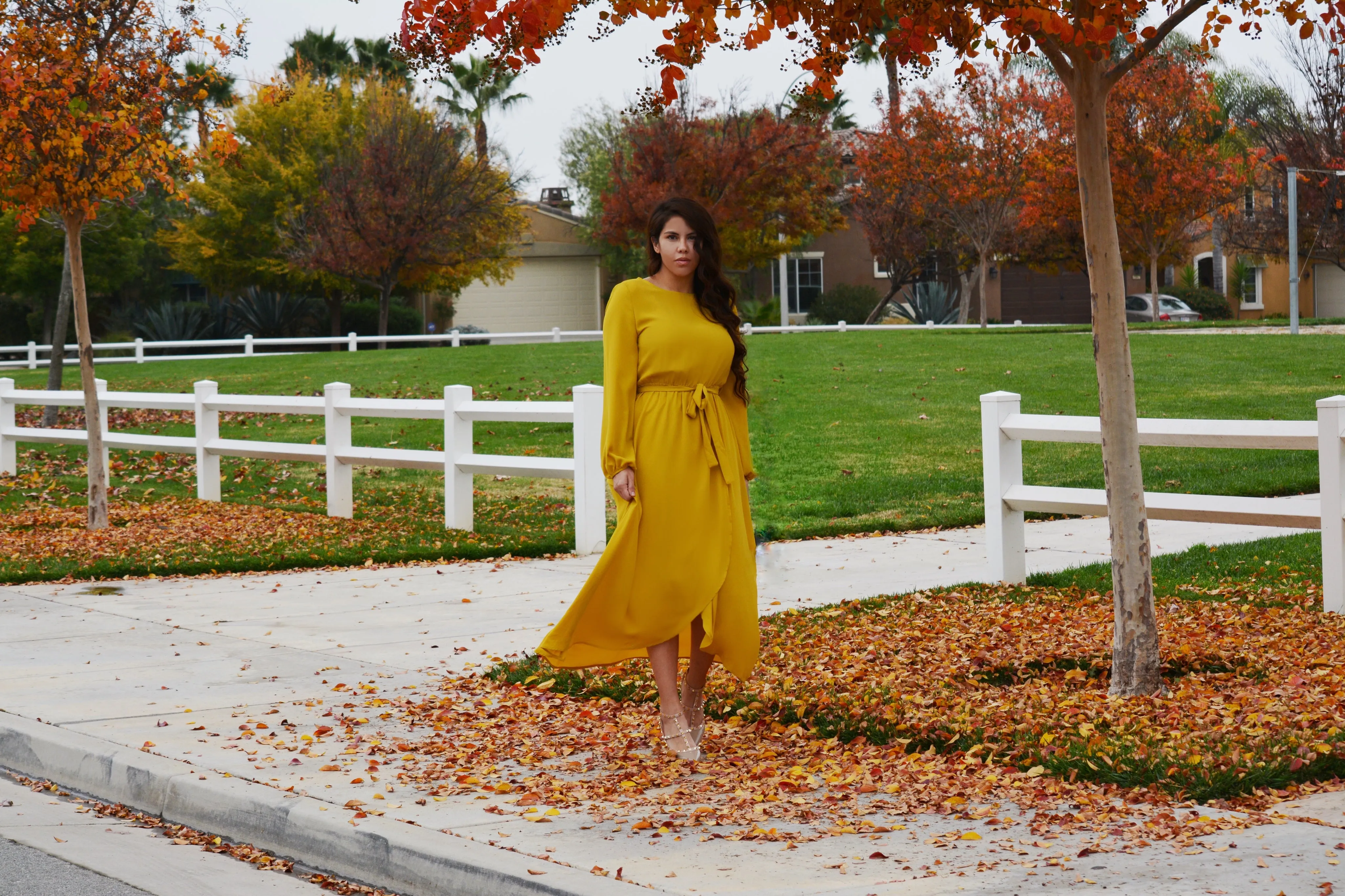 Paris Mustard Yellow Maxi Dress