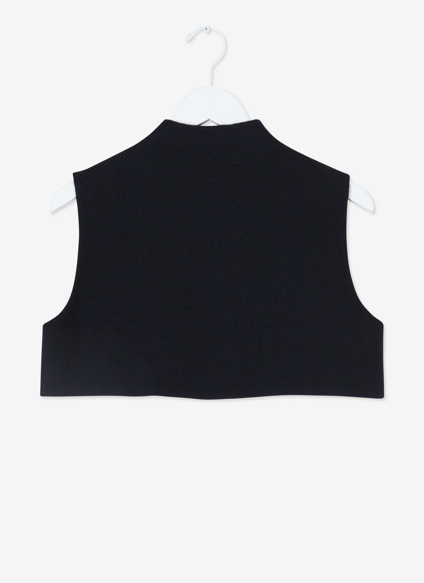 Piece of Travels Sleeveless Cropped Vest - Black