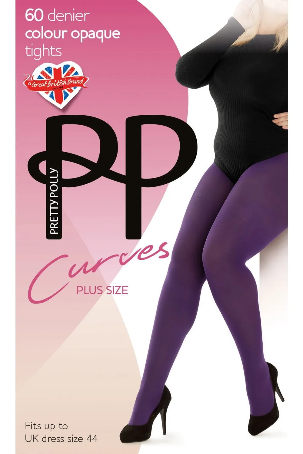Pretty Polly Curves 60 Denier Colour Opaque Tights XL - XXL