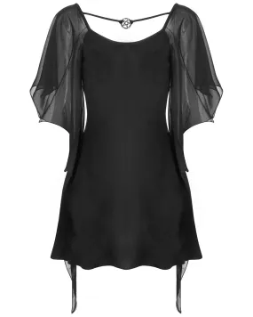 Punk Rave Daily Life Chiffon Bat Wing Mini Dress