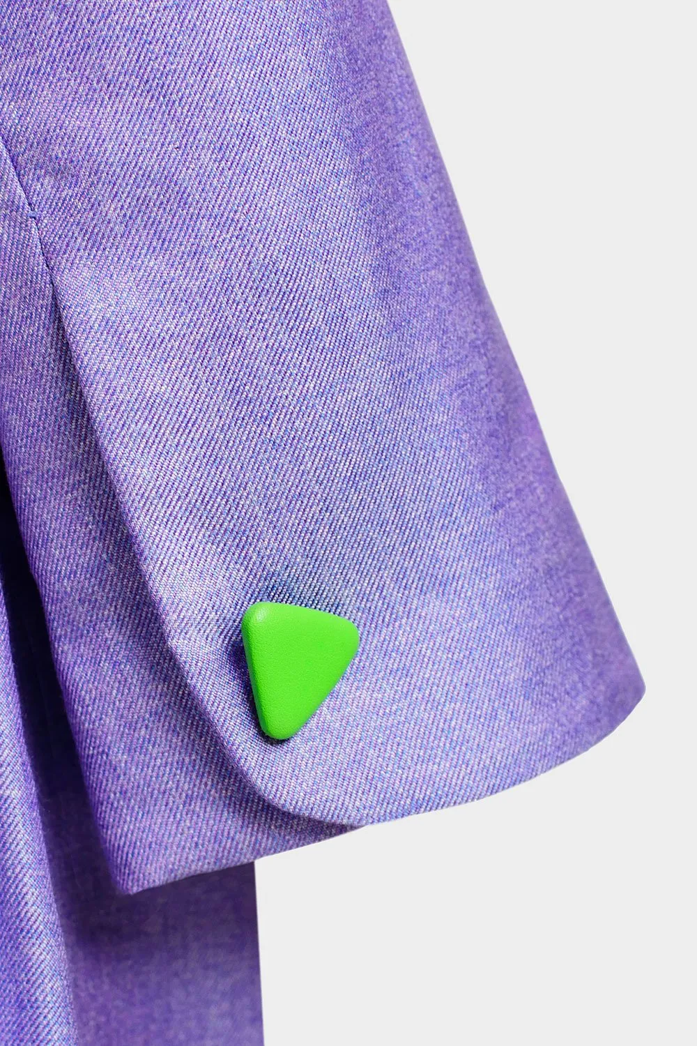 Purple Blue Silk Trench Coat