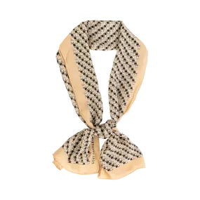 "Portals" Silk Crepe Scarf - Cream