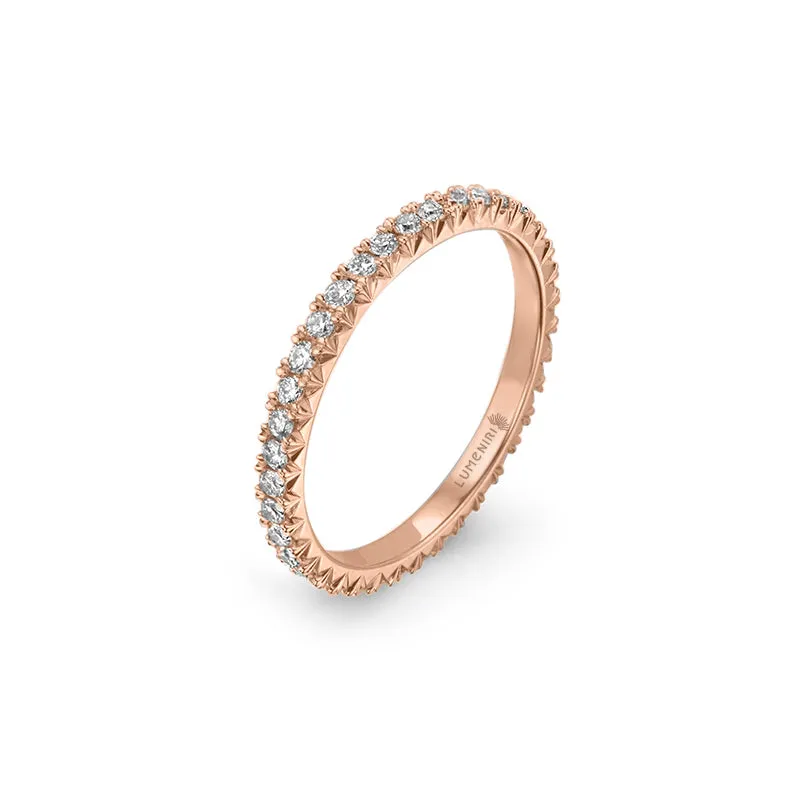 Rose Gold French Pave Eternity Band