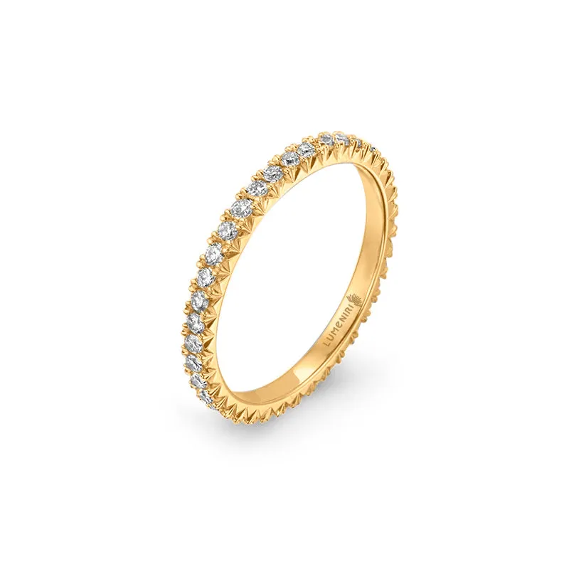 Rose Gold French Pave Eternity Band