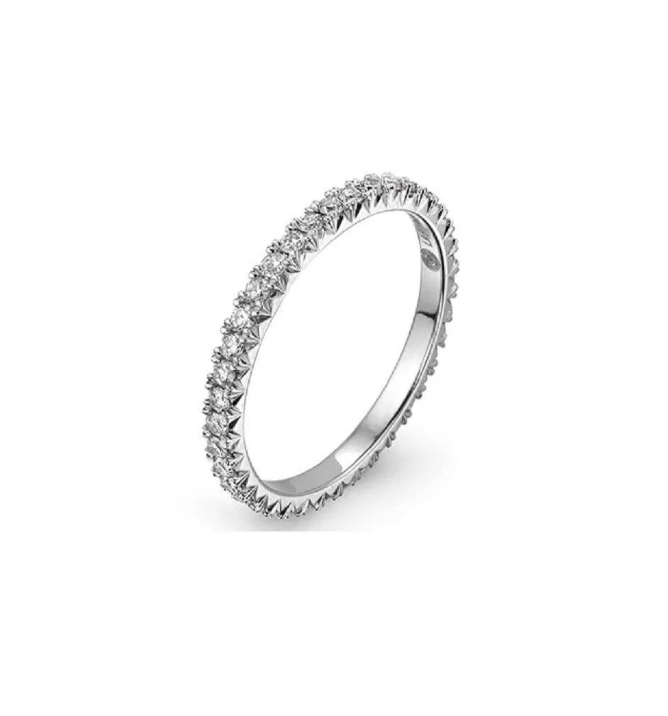 Rose Gold French Pave Eternity Band