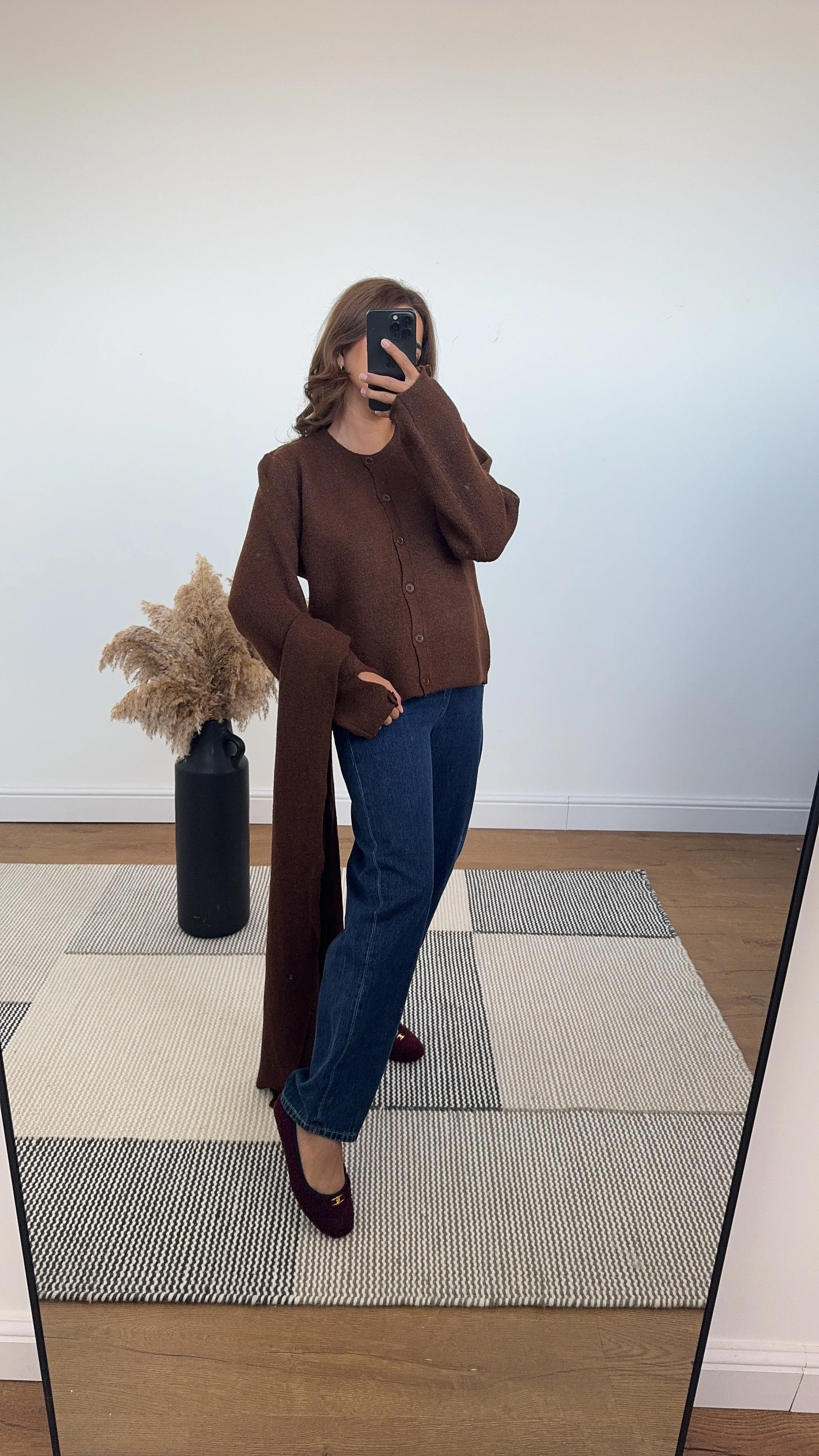 roux cardigan with scarf coco