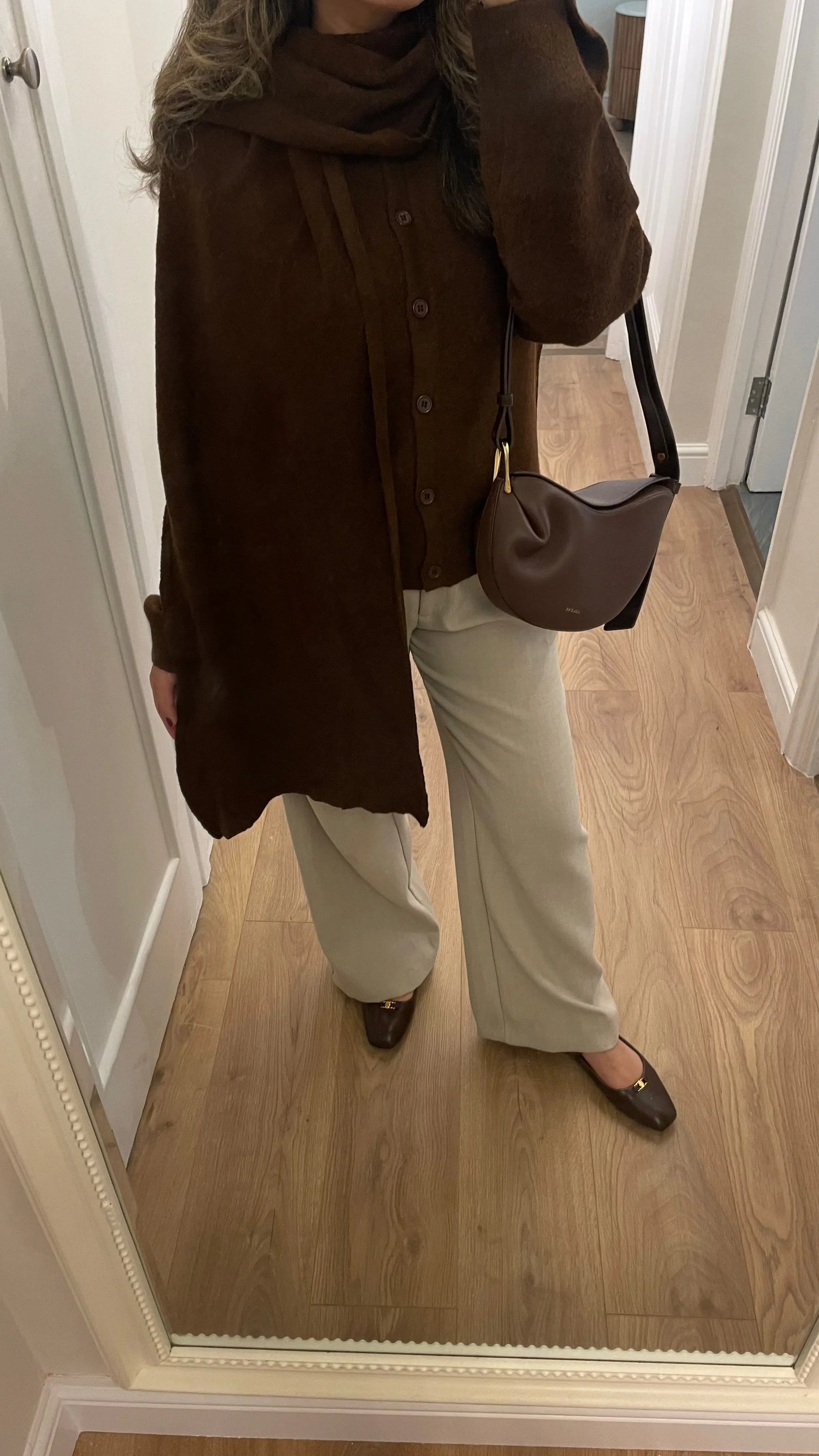 roux cardigan with scarf coco