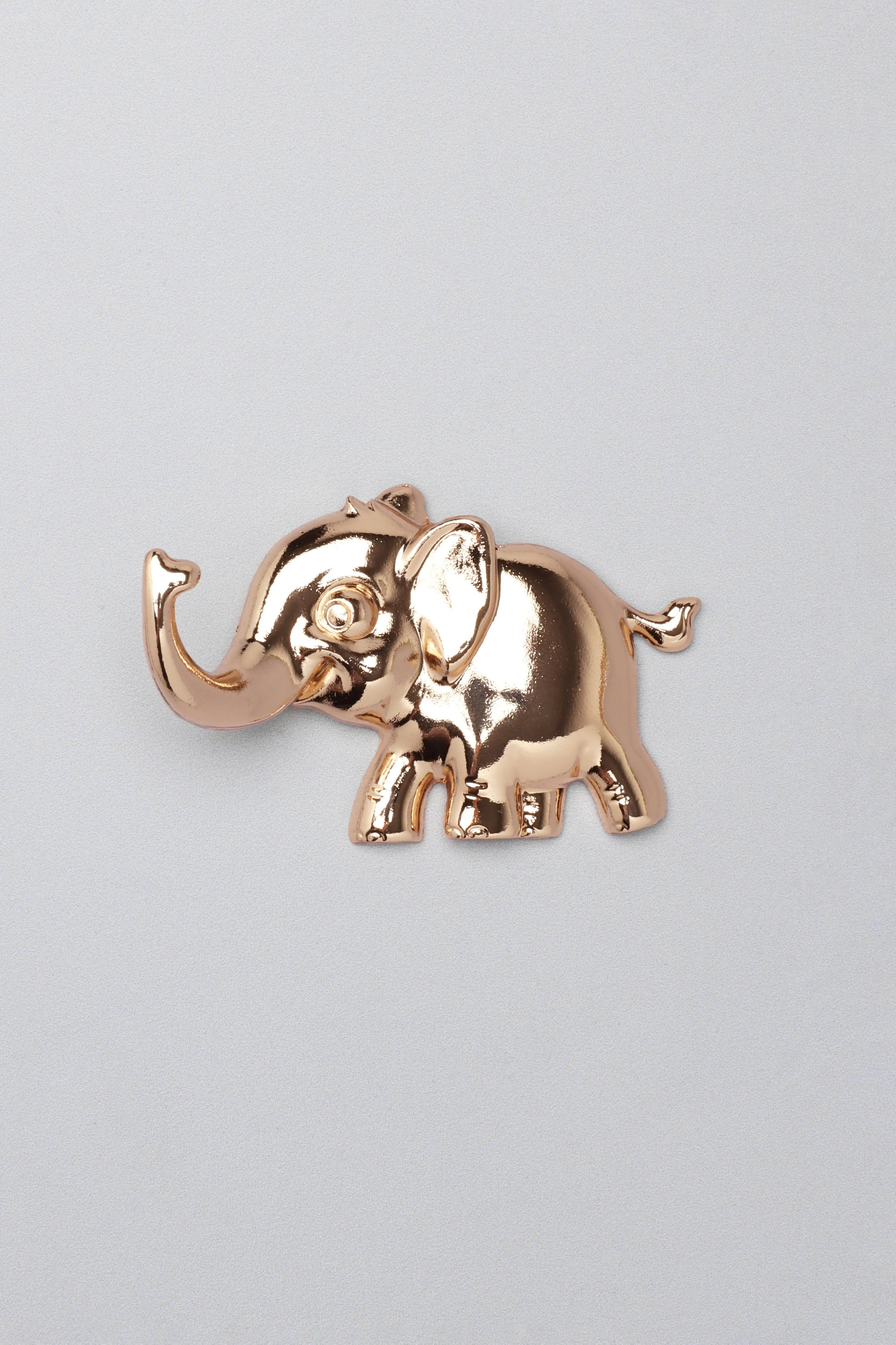 Set Of Two Gold Elephant Wall Coat Organizer Coat Hooks
