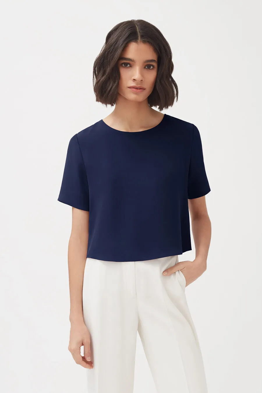 Silk Cropped Tee (Earlier Version)