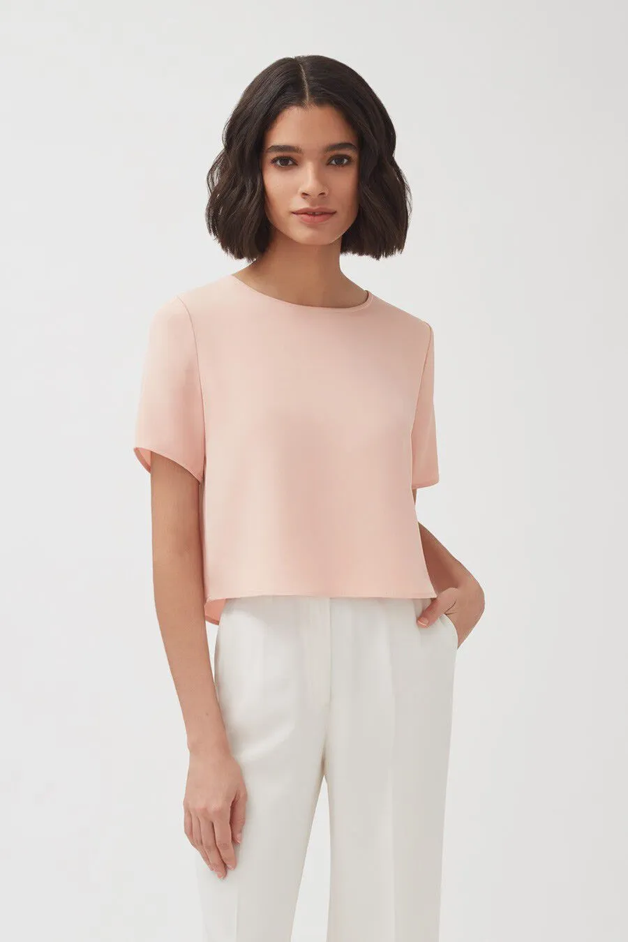 Silk Cropped Tee (Earlier Version)