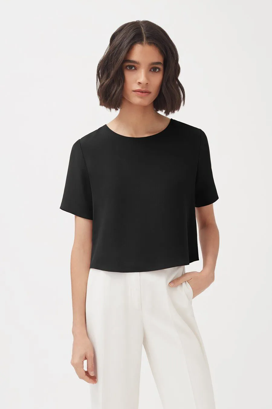 Silk Cropped Tee (Earlier Version)