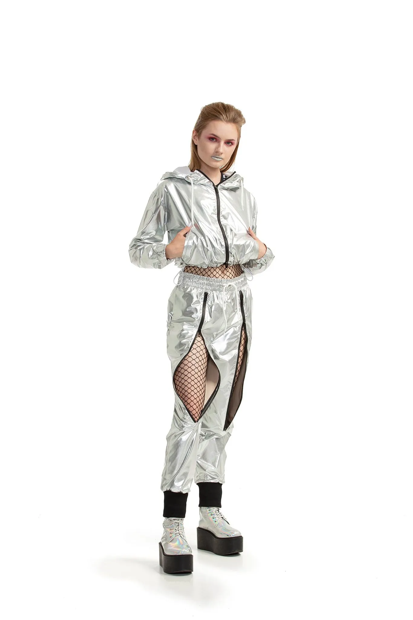 Silver - Windbreaker jacket