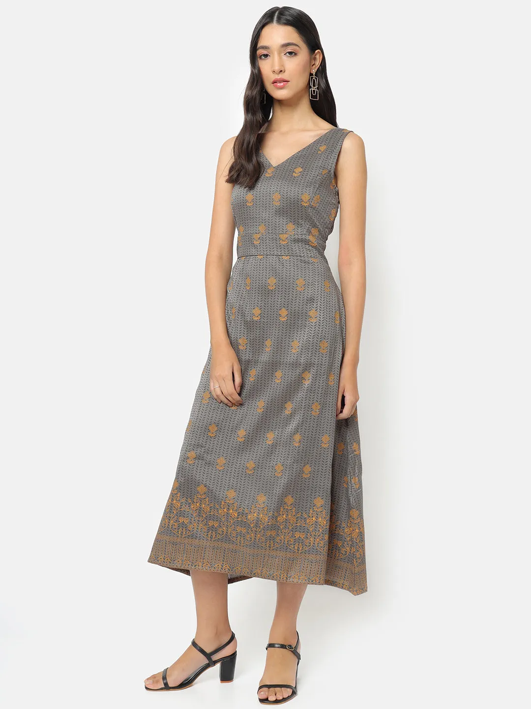 Sitaara V-Neck Flared Dress