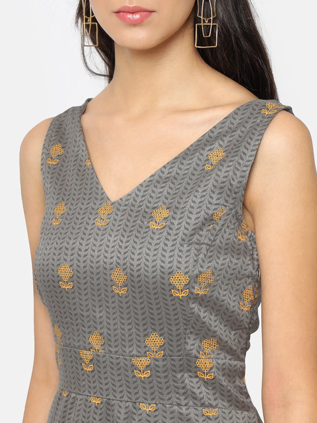 Sitaara V-Neck Flared Dress