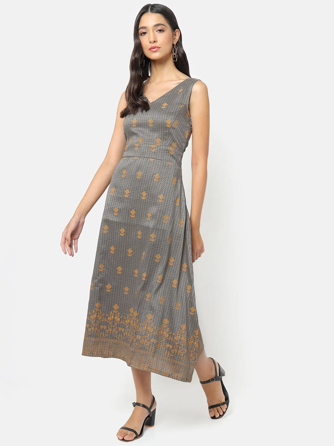 Sitaara V-Neck Flared Dress