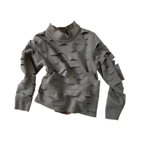 SLICED cropped mockneck sweatshirt