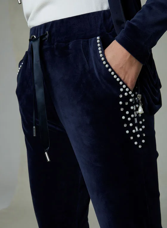 SLIM LEG VELVET JOGGER