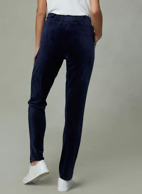 SLIM LEG VELVET JOGGER