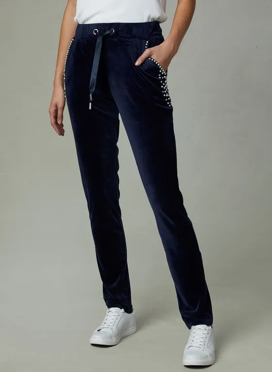 SLIM LEG VELVET JOGGER