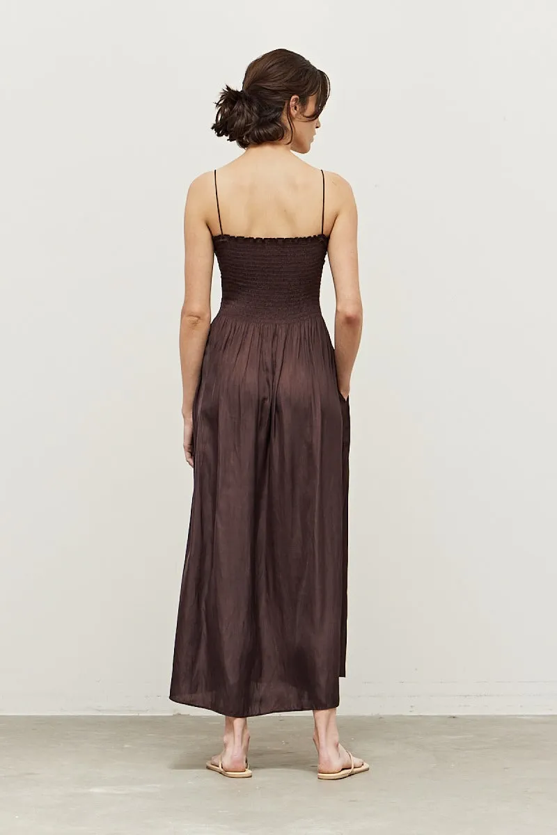 SMOCKED TOP MAXI DRESS