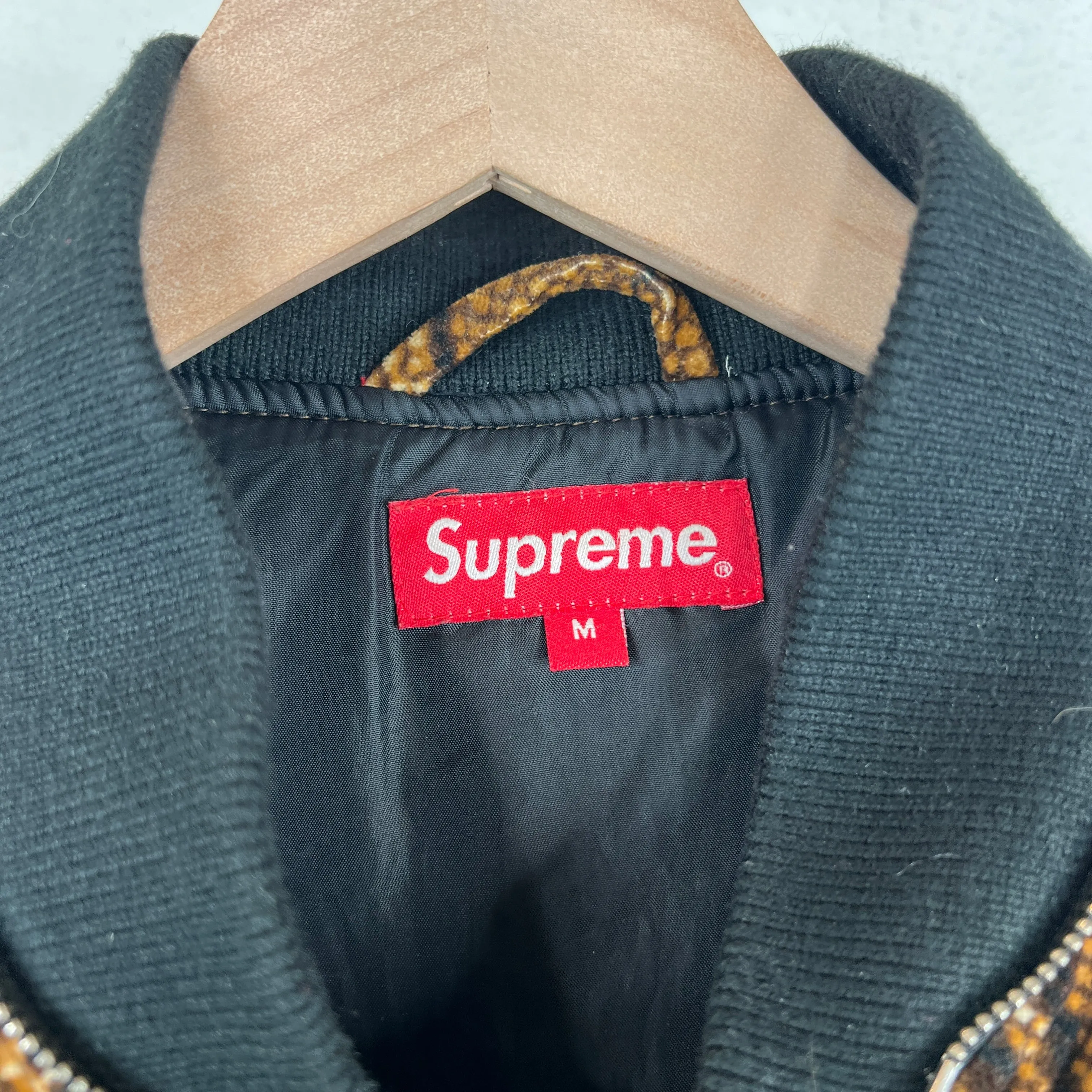 Supreme FW14 Snakeskin Velvet Bomber Jacket