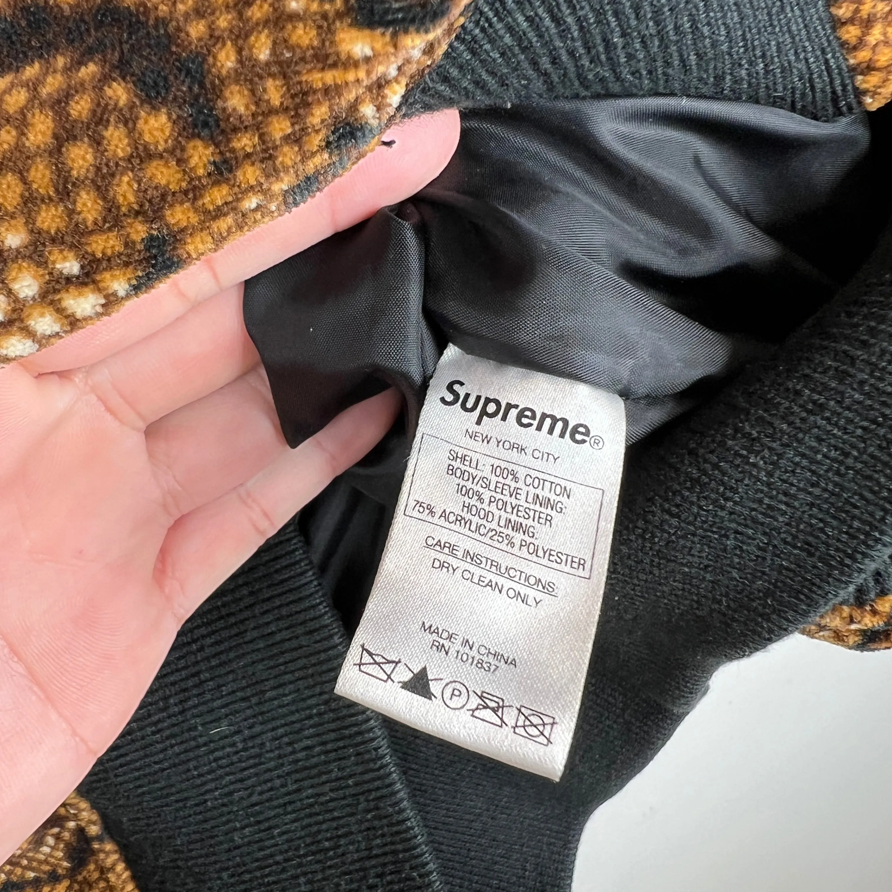 Supreme FW14 Snakeskin Velvet Bomber Jacket