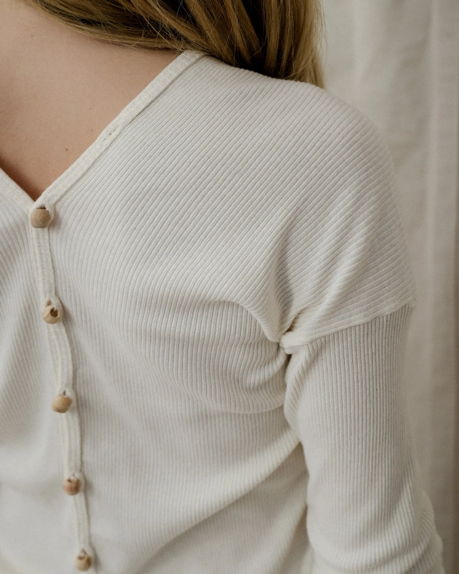 Tav Cardigan - Recycled Cotton Rib - Undyed