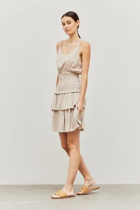 TENCEL SMOCKED WAIST DRESS