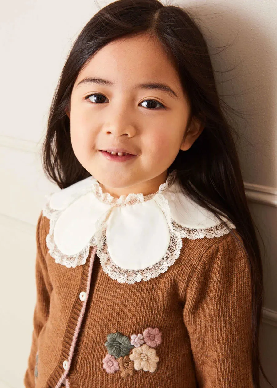 The Brown Knitted Co-ord Set Baby Girl Look