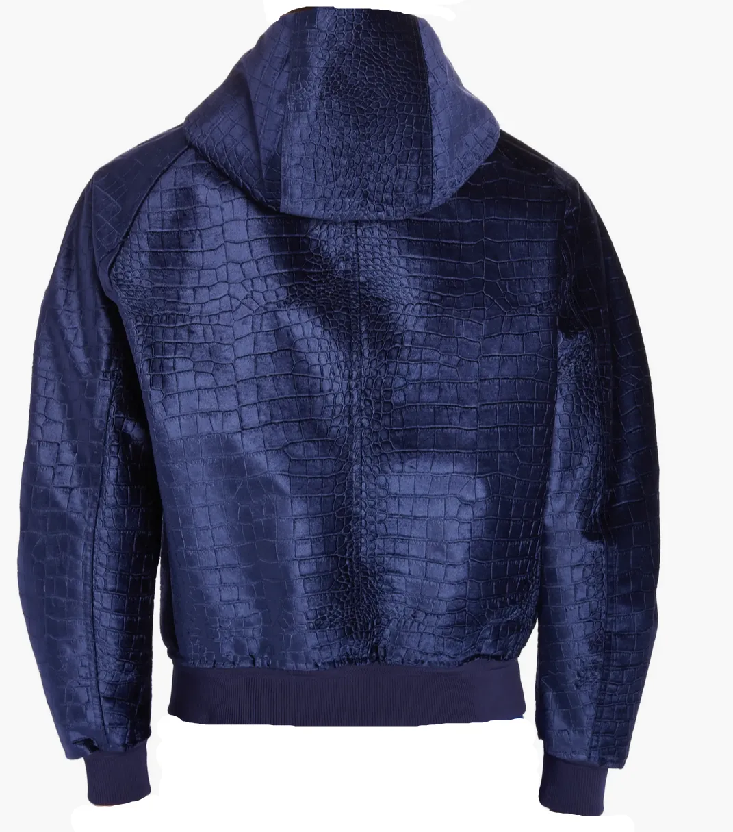 Tom Ford Mens Velvet Hooded Jacket In Blue