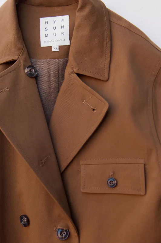 Travel Trench Coat - Clay- XS, S, M