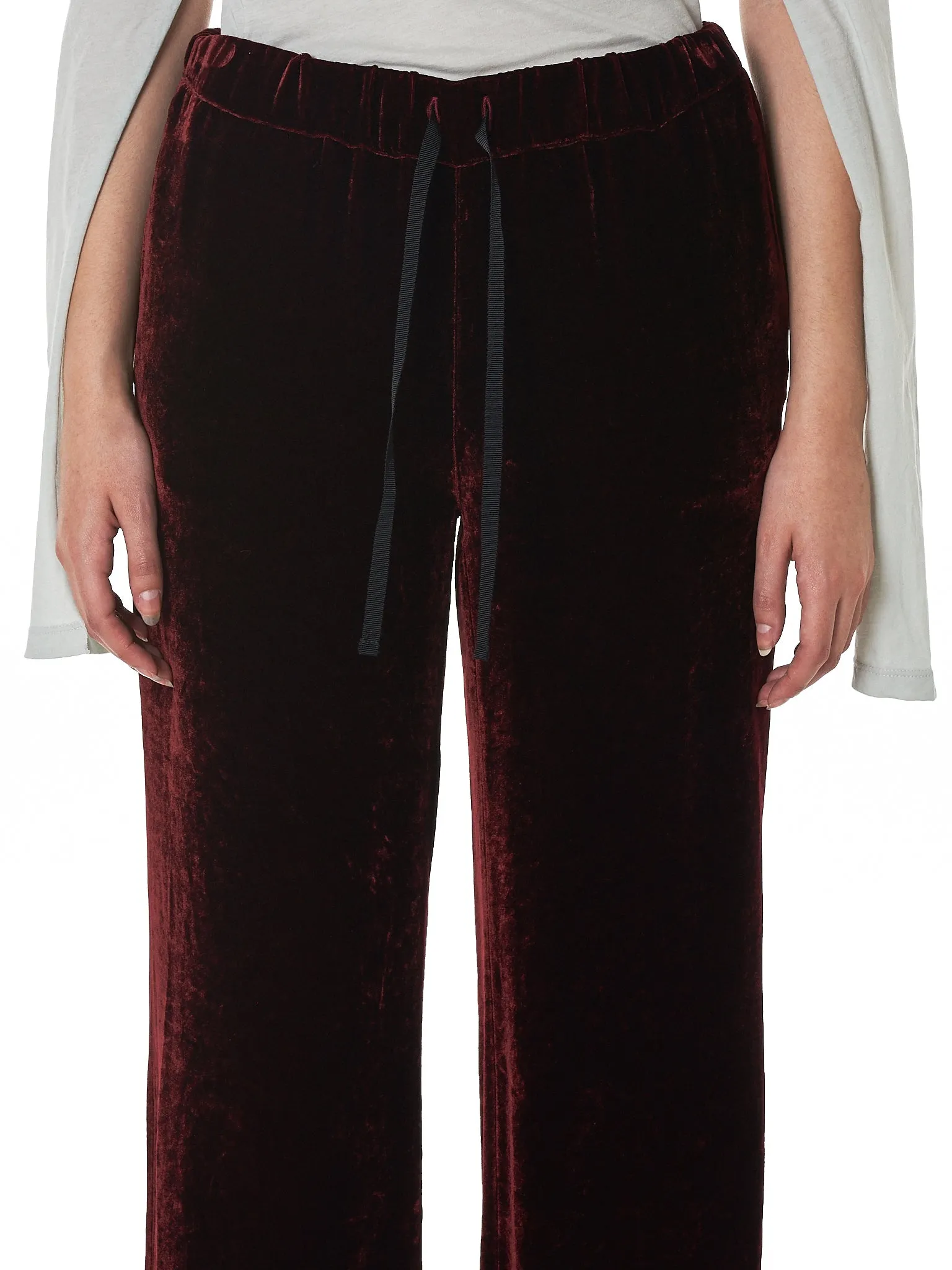 Velvet Palazzo Trousers (UWCA038E18136001-BURGUNDY)