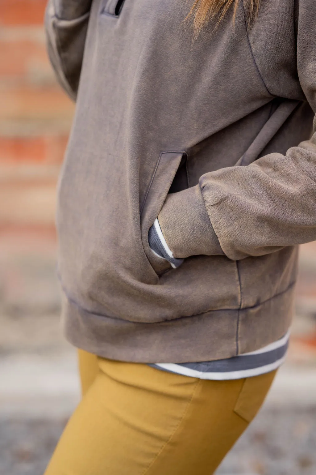 Velvet Trim Pullover