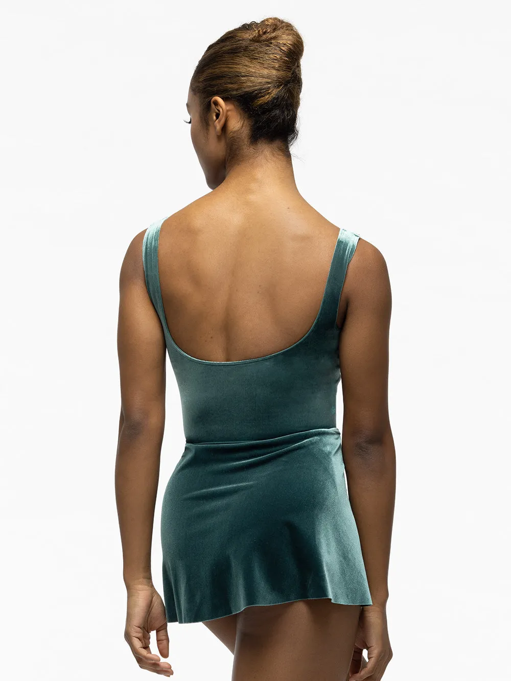 Vienna Short Wrap Skirt Pale Cacti Velvet RTW
