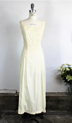 Vintage 1950s 1960s Yellow Slip Dress