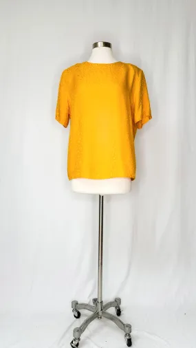 Vintage Goldenrod Yellow Silk Top (M)