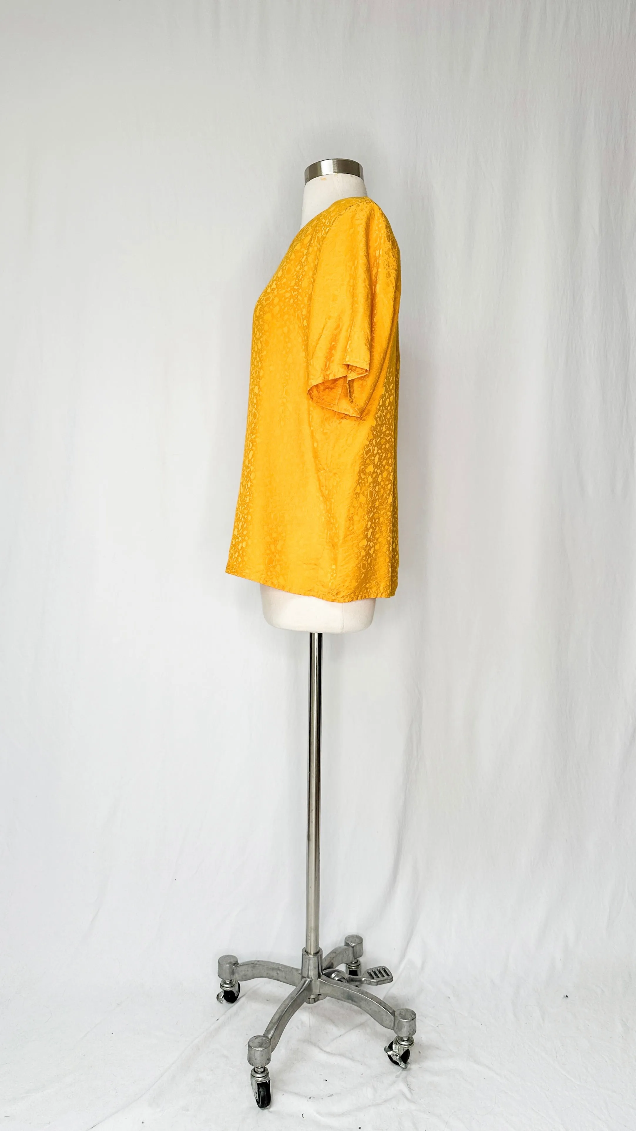 Vintage Goldenrod Yellow Silk Top (M)