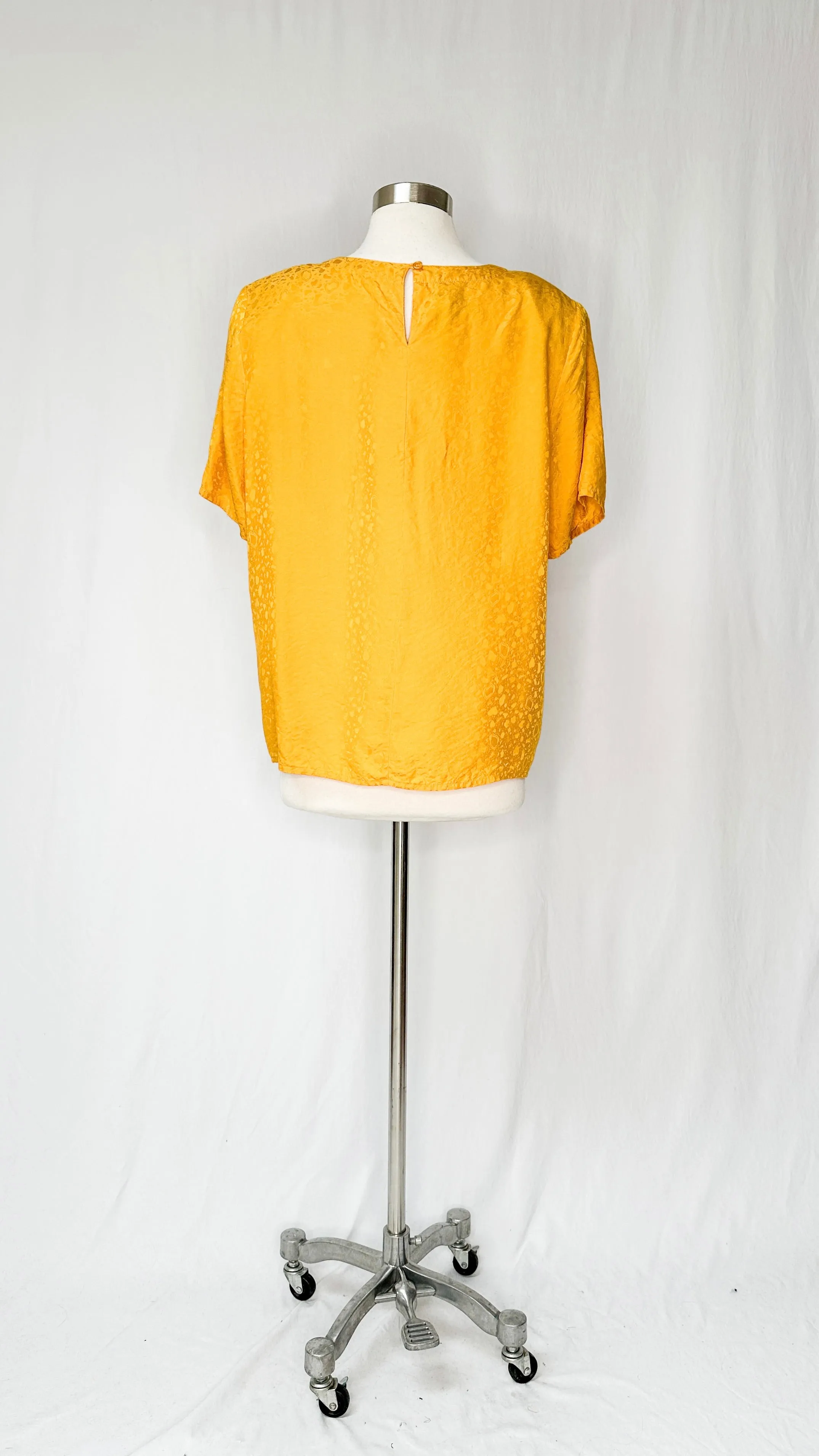 Vintage Goldenrod Yellow Silk Top (M)