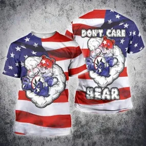 Weed Bear American Flag Independence 4Th July 3D All Over Printed Shirt, Sweatshirt, Hoodie, Bomber Jacket