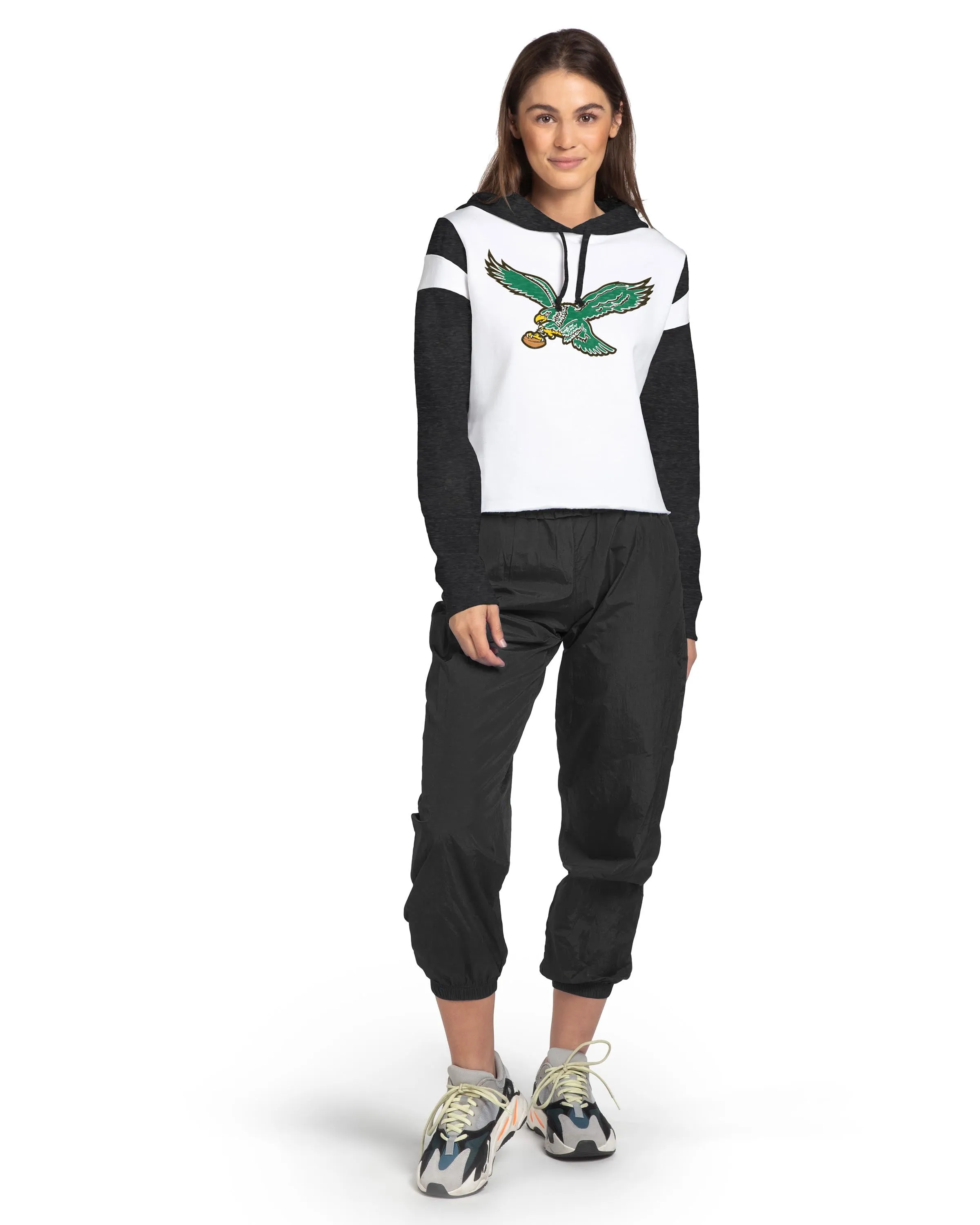 WOMENS EAGLES CROPPED HOODIE