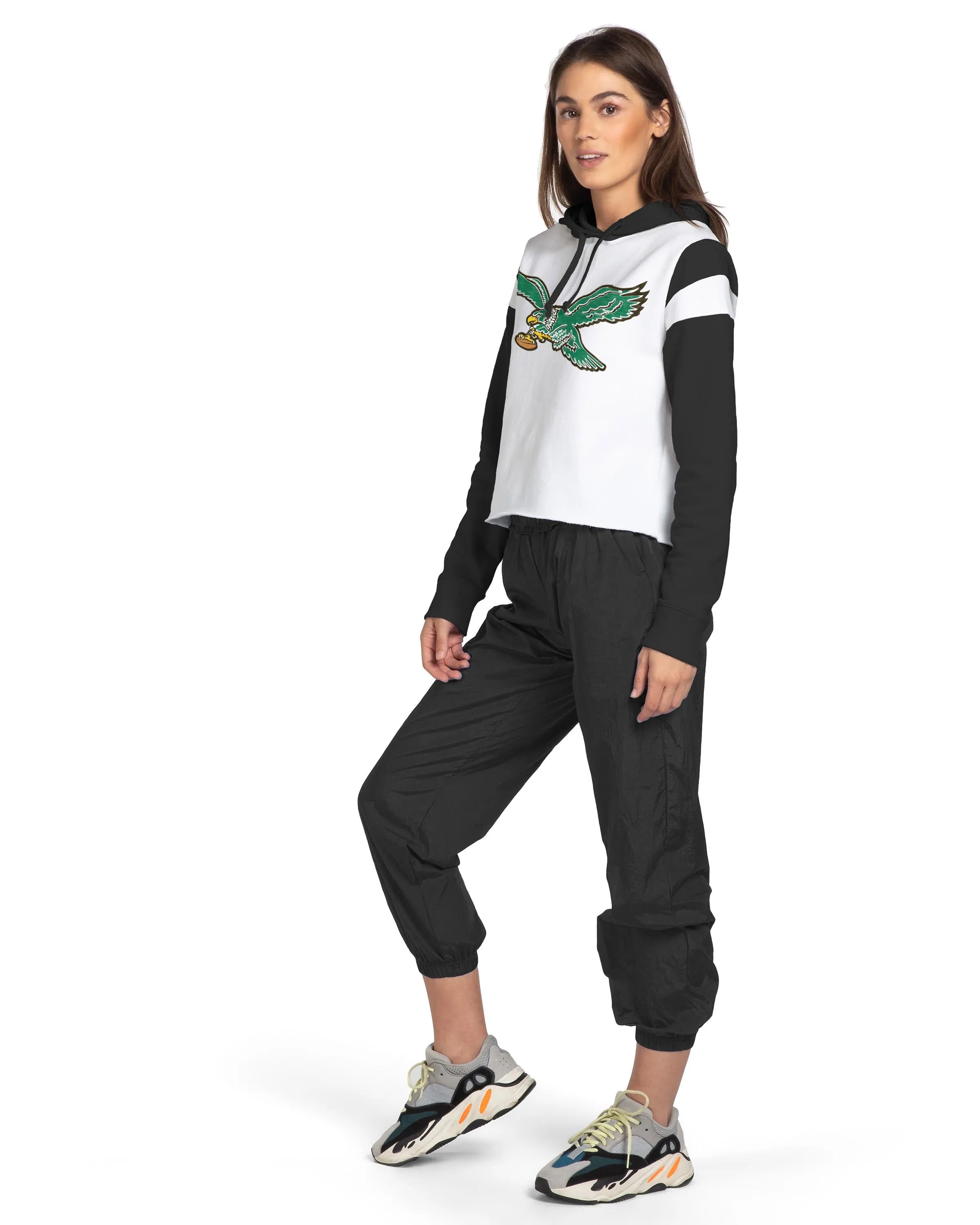 WOMENS EAGLES CROPPED HOODIE