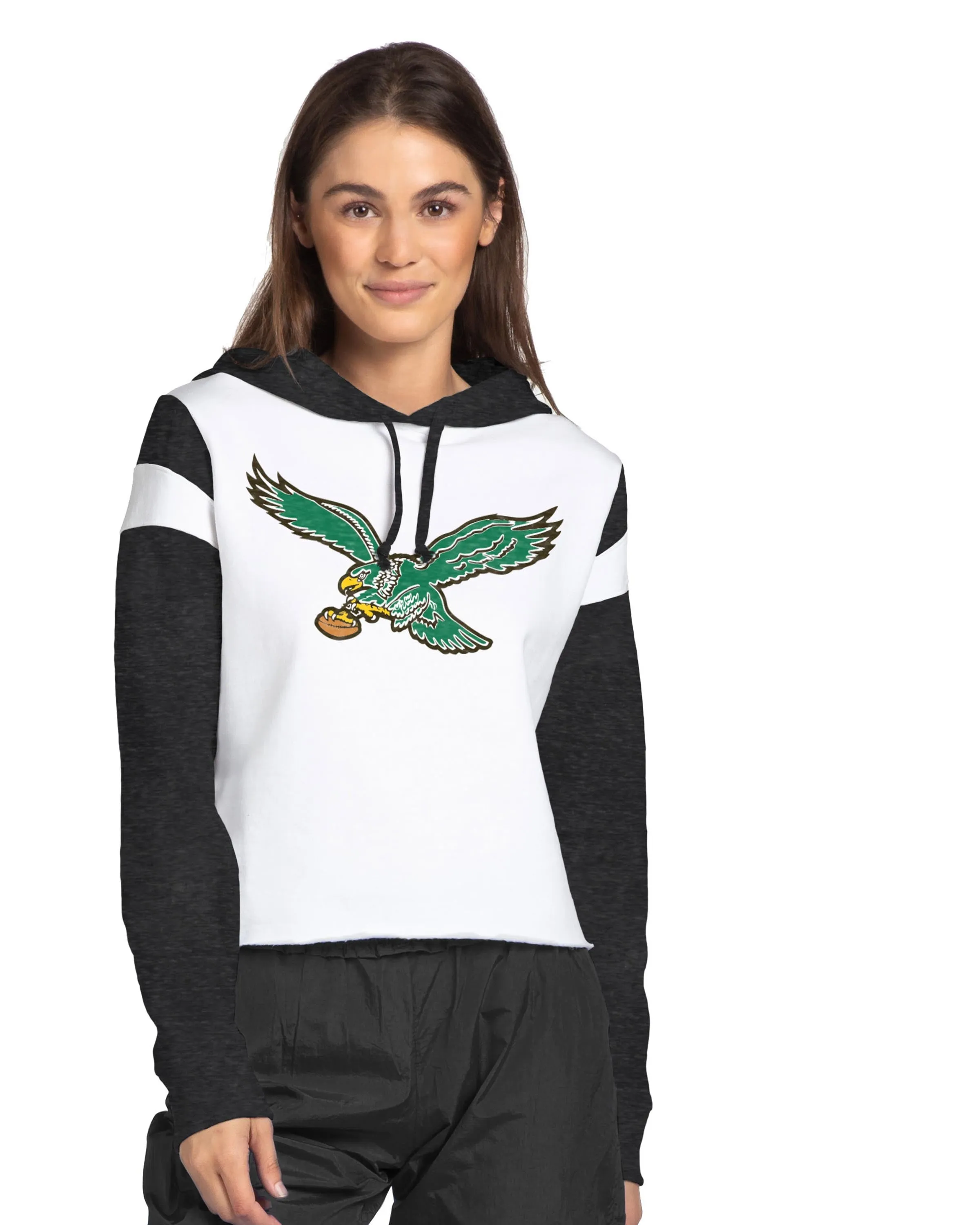 WOMENS EAGLES CROPPED HOODIE