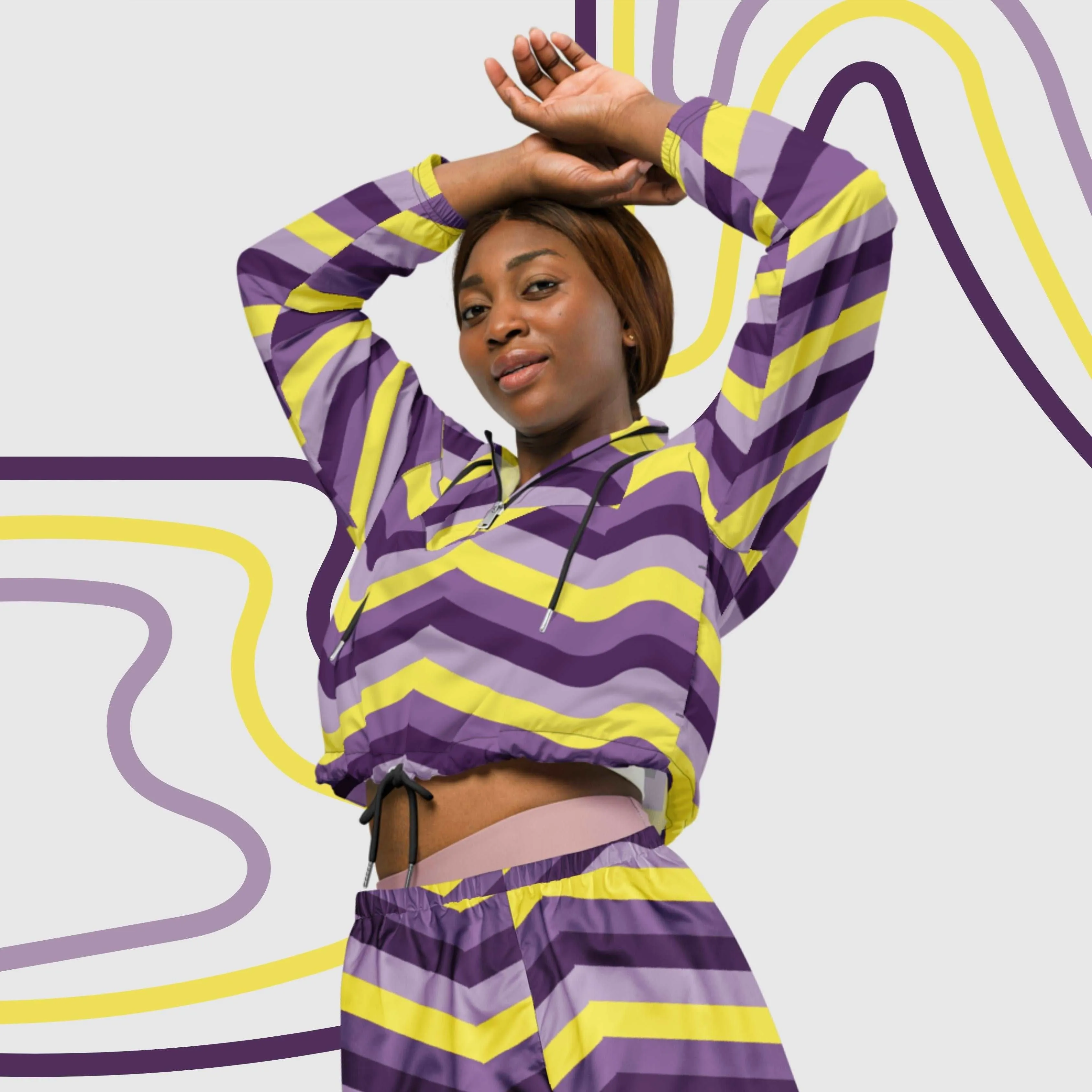 Women’s Retro Cropped Windbreaker