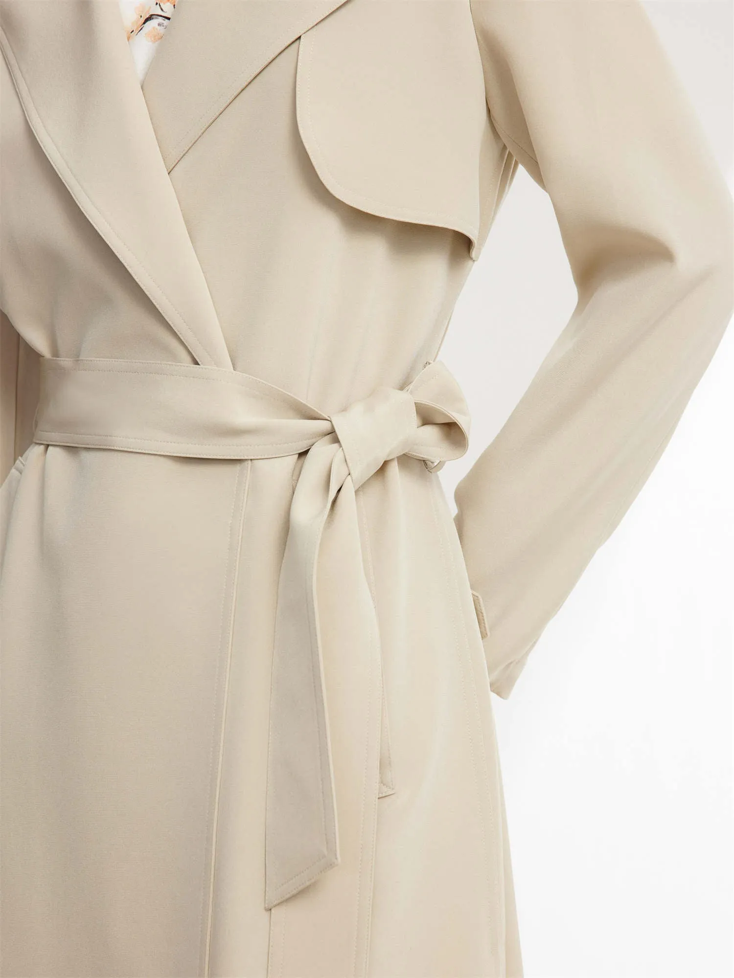 YAYING Mulberry Long Trench Coat EGJPS7302AG