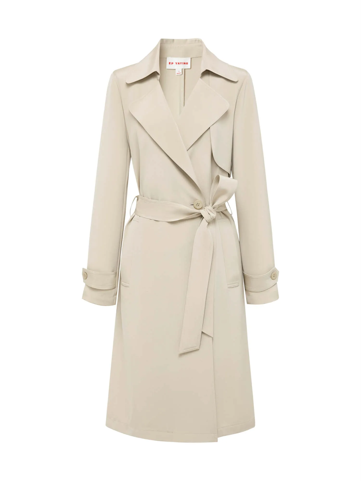 YAYING Mulberry Long Trench Coat EGJPS7302AG